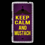 Coque Nokia Lumia 1320 Keep Calm and Mustach Violet