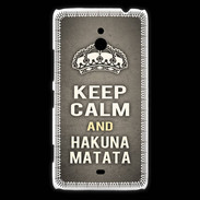 Coque Nokia Lumia 1320 Keep Calm and Hakuna Matata Gris