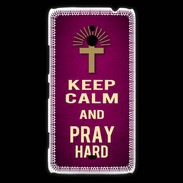 Coque Nokia Lumia 1320 Keep Calm and Pray Christian Rose