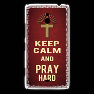 Coque Nokia Lumia 1320 Keep Calm and Pray Christian Rouge