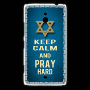 Coque Nokia Lumia 1320 Keep Calm and Pray jewish BLeu