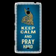 Coque Nokia Lumia 1320 Keep Calm and Pray Muslim Bleu