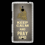 Coque Nokia Lumia 1320 Keep Calm and Pray Muslim Gris