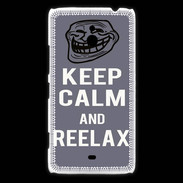 Coque Nokia Lumia 1320 Keep Calm and Reelax Gris