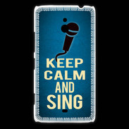 Coque Nokia Lumia 1320 Keep Calm and Sing Bleu