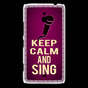 Coque Nokia Lumia 1320 Keep Calm and Sing Rose