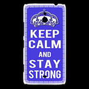 Coque Nokia Lumia 1320 Keep Calm and Stay strong Bleu