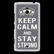 Coque Nokia Lumia 1320 Keep Calm and Stay strong Gris