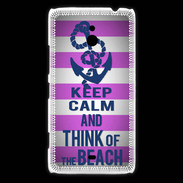 Coque Nokia Lumia 1320 Keep Calm and Think Beach Rose