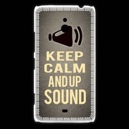 Coque Nokia Lumia 1320 Keep Calm and Up Sound Gris