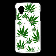 Coque LG Nexus 5 Feuille de cannabis sur fond blanc