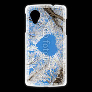 Coque LG Nexus 5 arbres enneigés coeur