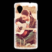 Coque LG Nexus 5 Guitariste peace and love 1