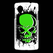 Coque LG Nexus 5 Tête de mort en vert et noir
