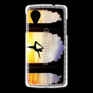Coque LG Nexus 5 Danseuse yoga temple couché de soleil