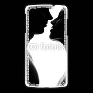 Coque LG Nexus 5 Couple d'amoureux en noir et blanc