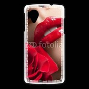 Coque LG Nexus 5 Bouche et rose glamour