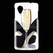 Coque LG Nexus 5 coupe de champagne talons aiguilles 