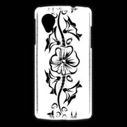 Coque LG Nexus 5 Tatouage de fleurs 5
