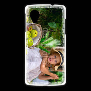 Coque LG Nexus 5 Petite fille avec panier de pommes