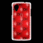 Coque LG Nexus 5 Capitonnage cuir rouge