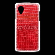 Coque LG Nexus 5 Effet crocodile rouge