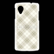 Coque LG Nexus 5 Effet écossais beige clair