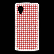 Coque LG Nexus 5 Effet vichy rouge et blanc