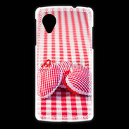 Coque LG Nexus 5 Mode vichy et petit coeur