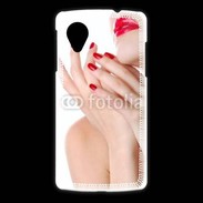 Coque LG Nexus 5 Sexy et glamour bouche rouge à lèvre et vernis à ongles rouges