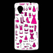Coque LG Nexus 5 Fond fashion rose