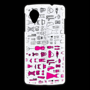 Coque LG Nexus 5 Fond fashion rose 3