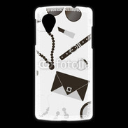 Coque LG Nexus 5 Fond fashion noir et blanc
