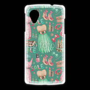 Coque LG Nexus 5 Fond fashion rose et vert