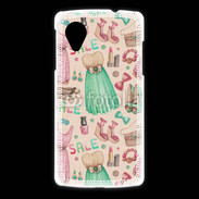 Coque LG Nexus 5 Fond fashion rose et vert 2