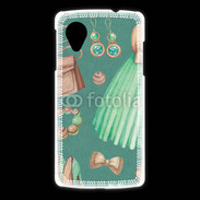 Coque LG Nexus 5 Fond fashion vert et marron 2