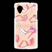 Coque LG Nexus 5 Fond rose chaussures 