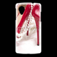 Coque LG Nexus 5 Escarpins rouges et perles