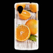 Coque LG Nexus 5 Belles oranges sur fond en bois