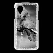 Coque LG Nexus 5 Elephant d'Afrique en noir et blanc