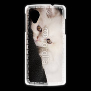 Coque LG Nexus 5 Chat persan blanc 5