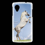 Coque LG Nexus 5 Cheval arable robe grise