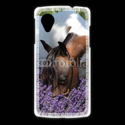 Coque LG Nexus 5 Cheval sentant la lavande 