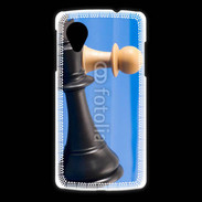 Coque LG Nexus 5 Pions de jeu d'échec sur fond bleu