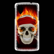 Coque LG Nexus 5 Tête de mort en flamme