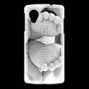 Coque LG Nexus 5 Pieds de bébé noir et blanc