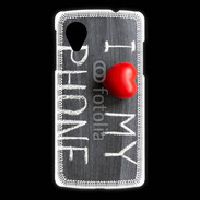 Coque LG Nexus 5 J'aime mon téléphone