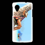 Coque LG Nexus 5 Sieste contre un palmier sur la plage