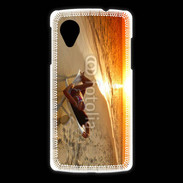 Coque LG Nexus 5 Couché de soleil agréable sur la plage