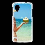 Coque LG Nexus 5 Cocktail noix de coco sur la plage 5